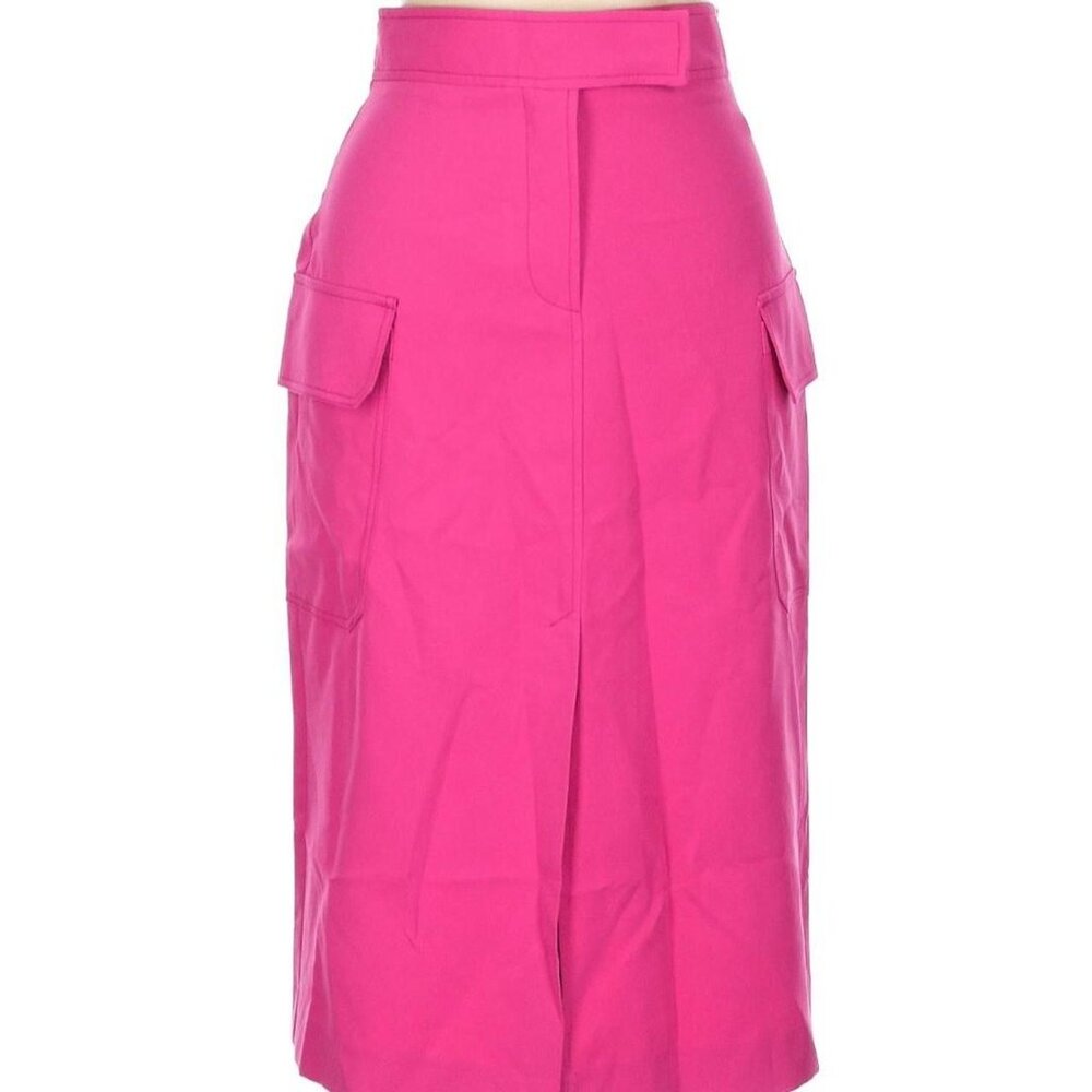 Topshop Pink Cargo Midi Skirt